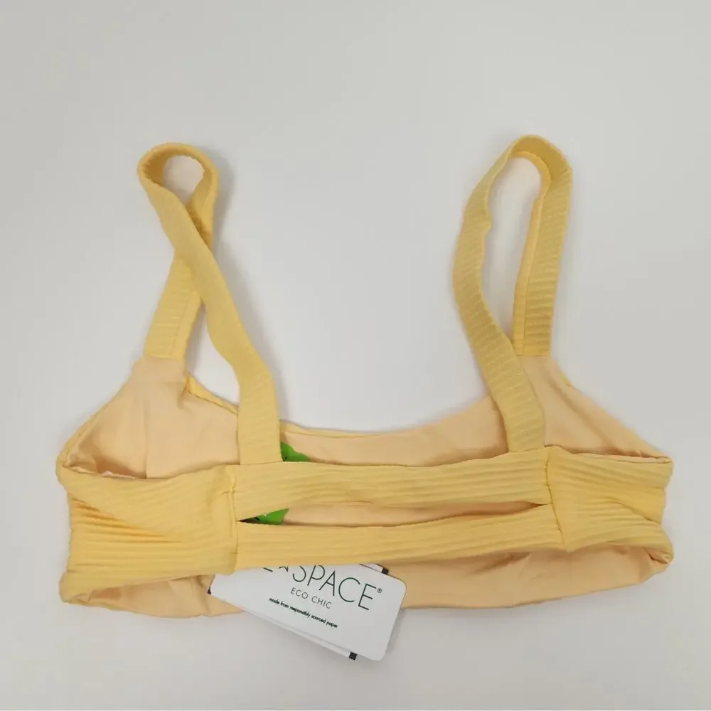 L*Space Jess Bikini Top in Yellow/Orange Size Small NWT